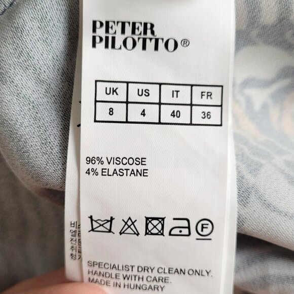 Peter Pilotto Blue Abstract Graphic Printed Sheath Dress - Picture 6 of 6